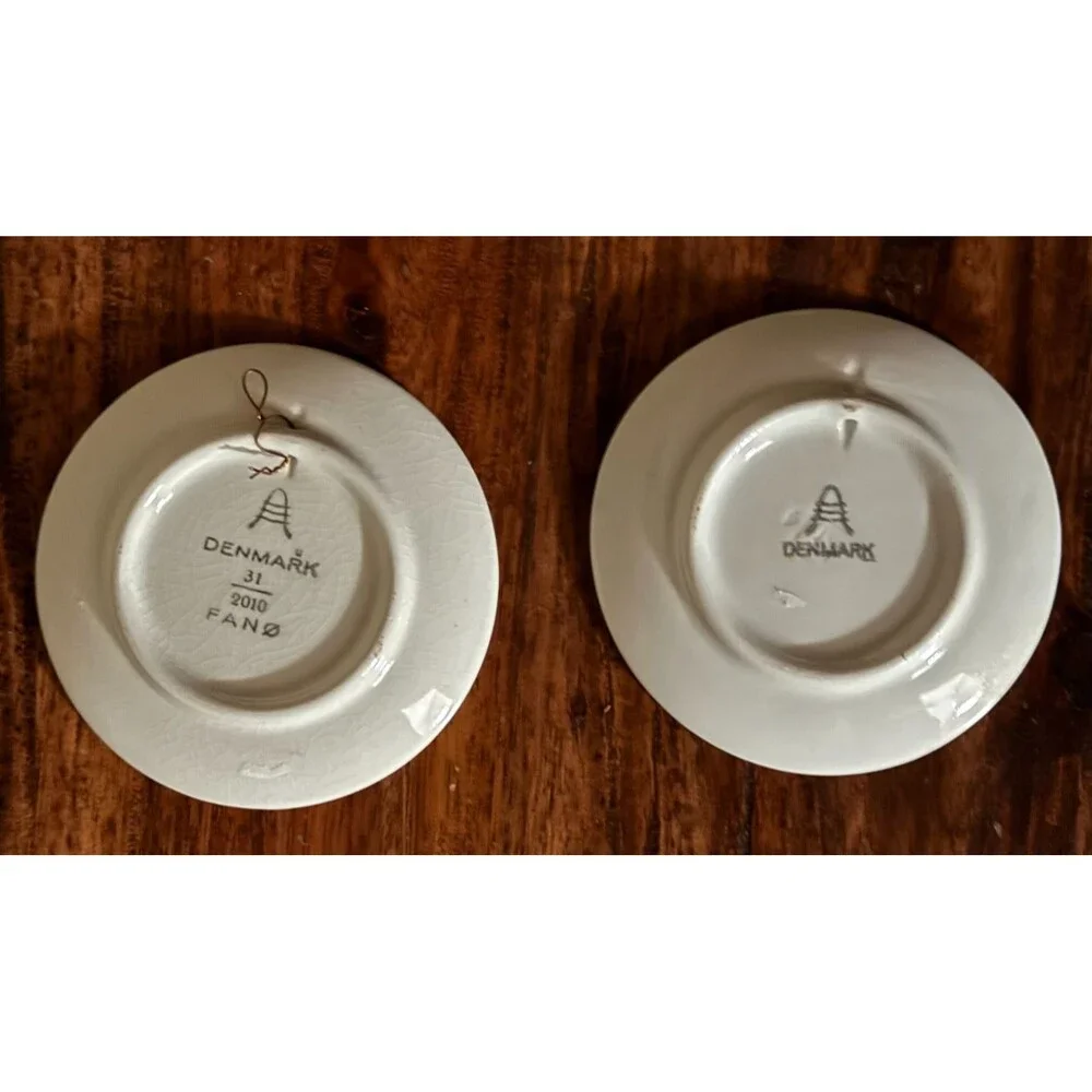 Royal Copenhagen Denmark Minis Plate Vintage Lot Fanø Lady Dybbøl Mølle Windmill